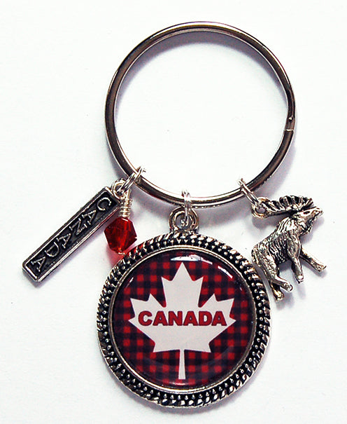 Canada Moose Keychain - Kelly's Handmade