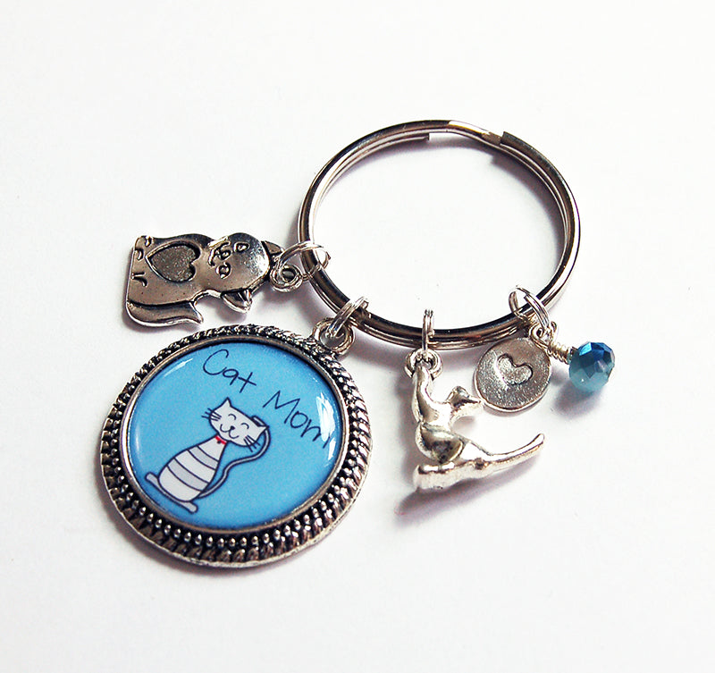 Cat Mom Keychain - Kelly's Handmade