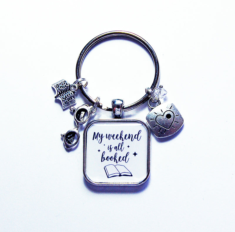 My Weekend Is All Booked Keychain - Kelly's Handmade