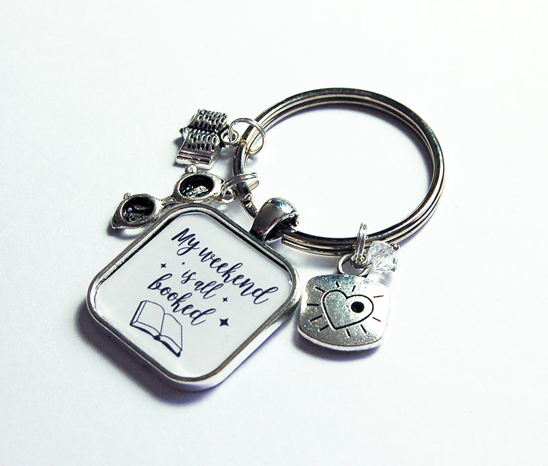 My Weekend Is All Booked Keychain - Kelly's Handmade