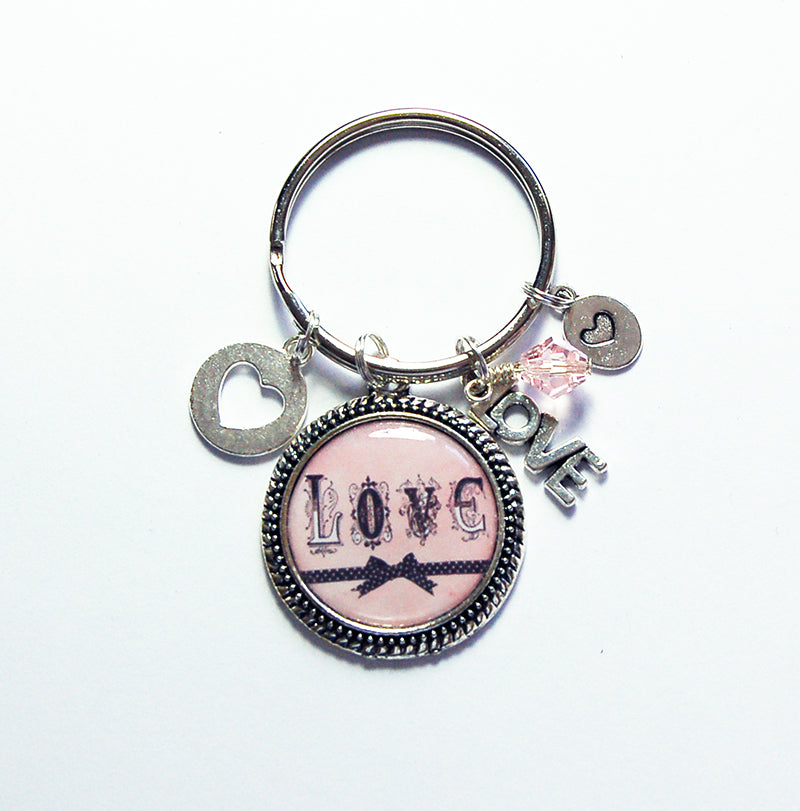 Love Keychain in Pink - Kelly's Handmade