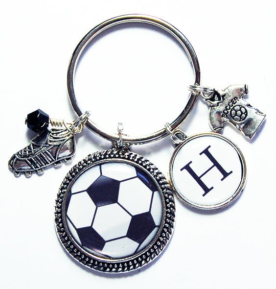 Soccer Monogram Keychain - Kelly's Handmade