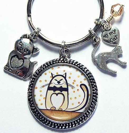 Cat Lover Keychain - Kelly's Handmade