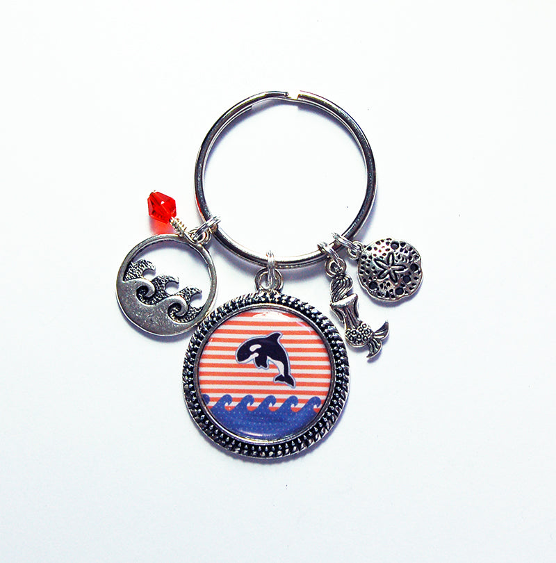 Ocean Whale Keychain - Kelly's Handmade
