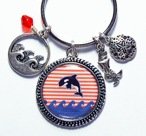 Ocean Whale Keychain - Kelly's Handmade