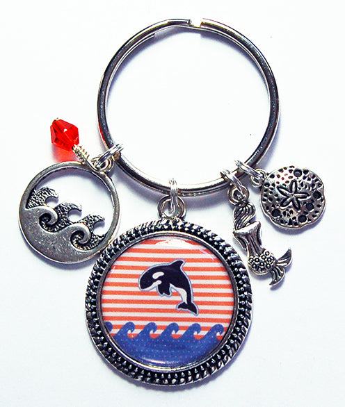 Ocean Whale Keychain - Kelly's Handmade