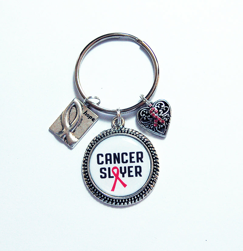 Cancer Slayer Keychain - Kelly's Handmade