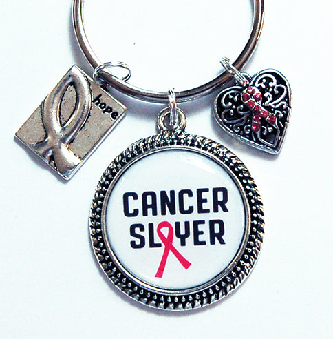 Cancer Slayer Keychain - Kelly's Handmade