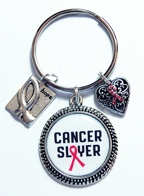 Cancer Slayer Keychain - Kelly's Handmade