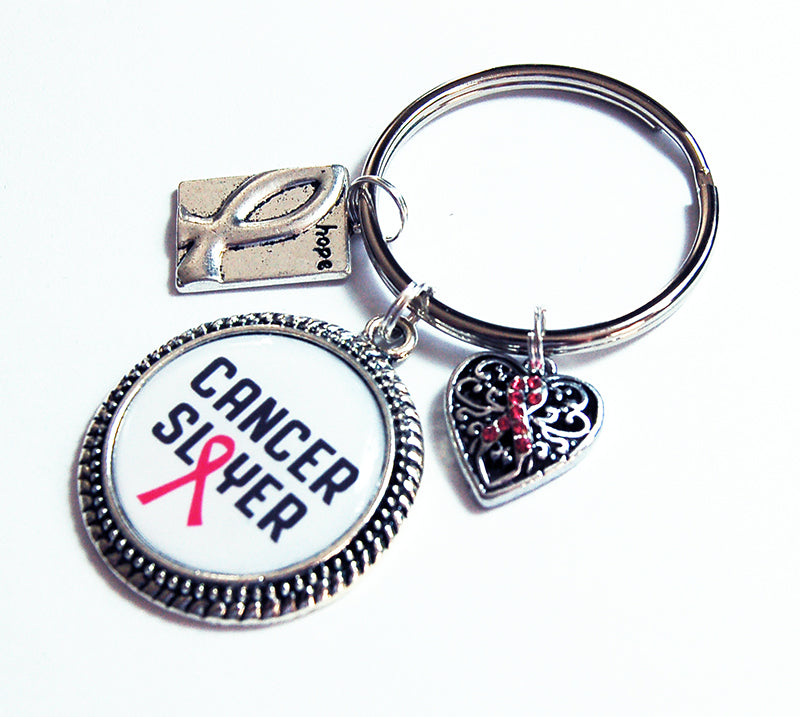 Cancer Slayer Keychain - Kelly's Handmade