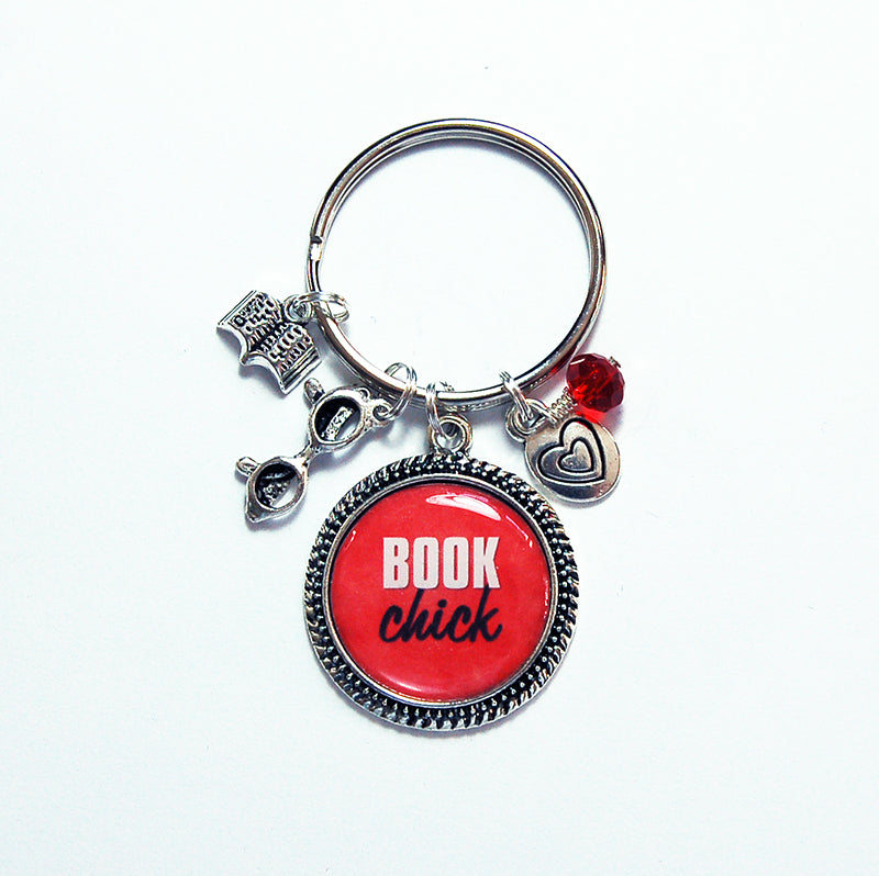 Book Chick Keychain - Kelly's Handmade