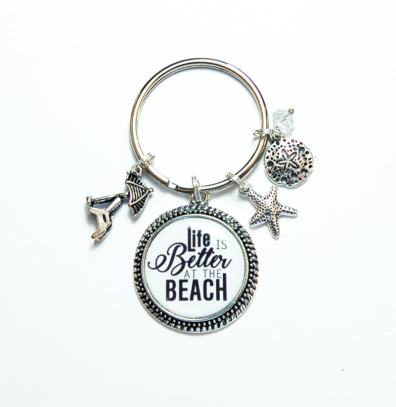 Better At The Beach Keychain - Kelly's Handmade