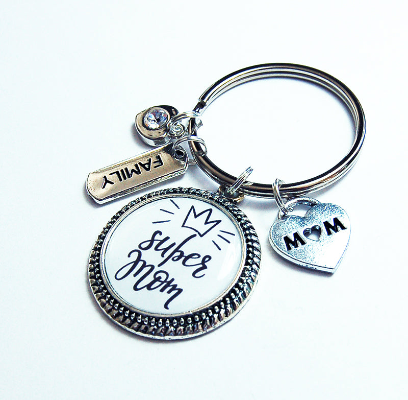 Super Mom Keychain - Kelly's Handmade