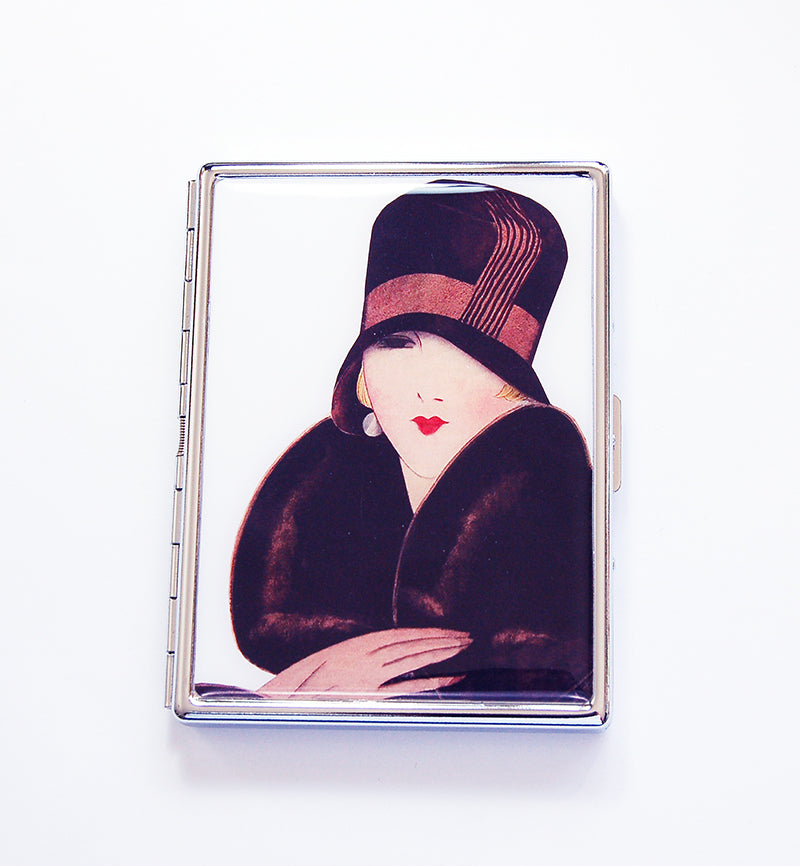 Elegant Flapper Slim Cigarette Case - Kelly's Handmade