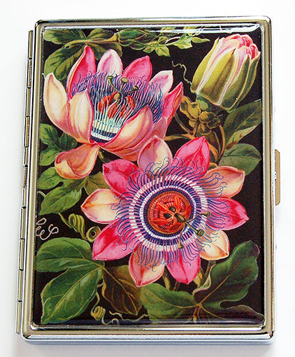 Floral Slim Cigarette Case in Pink & Green - Kelly's Handmade