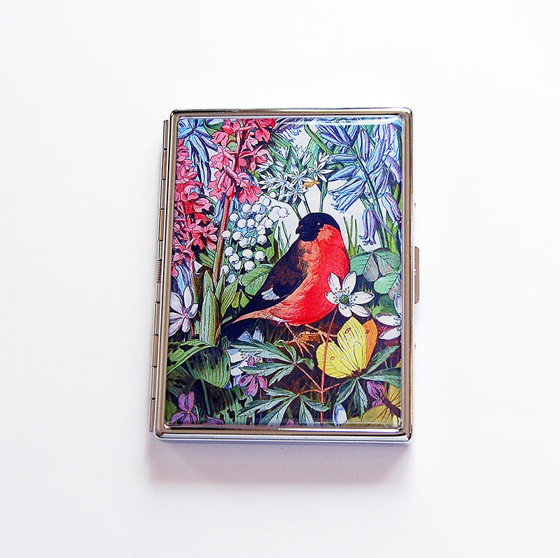 Flower & Birds Slim Cigarette Case - Kelly's Handmade