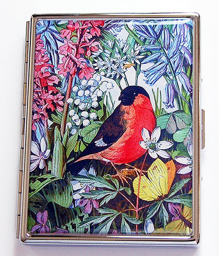 Flower & Birds Slim Cigarette Case - Kelly's Handmade