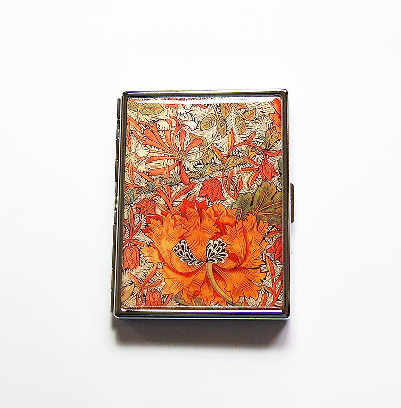 Decorative Arts Slim Cigarette Case in Orange & Green - Kelly's Handmade