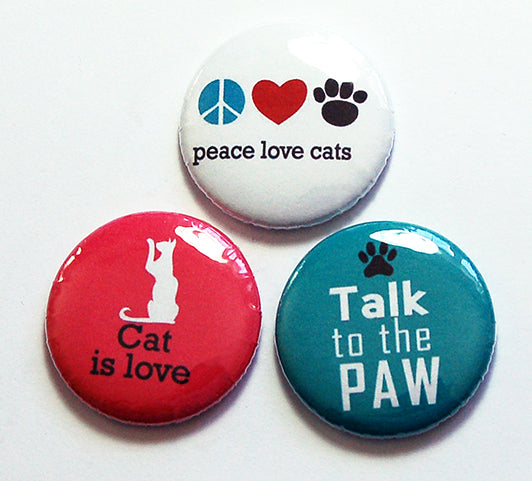 Cat Lover Magnet Trio - Kelly's Handmade