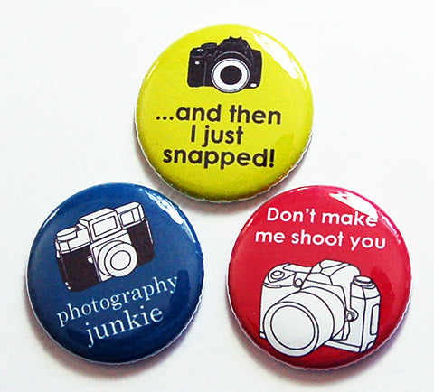 Funny Photography Magnet Trio - Kelly's Handmade