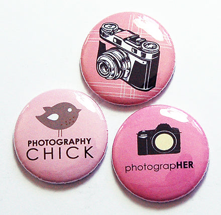 Photography Chick Magnet Trio - Kelly's Handmade