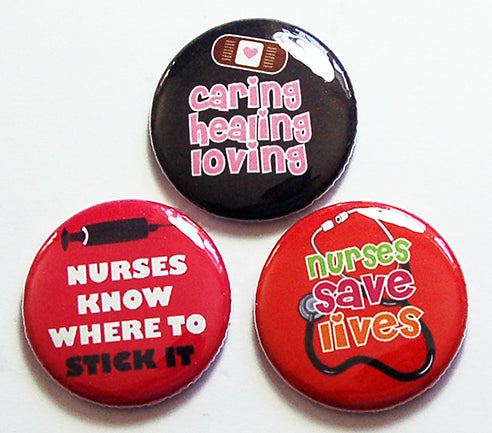 Nurses Save Lives Magnet Trio - Kelly's Handmade