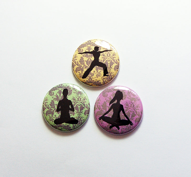 Yoga Pastel Magnet Trio - Kelly's Handmade