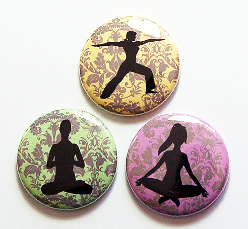 Yoga Pastel Magnet Trio - Kelly's Handmade