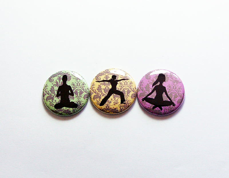 Yoga Pastel Magnet Trio - Kelly's Handmade