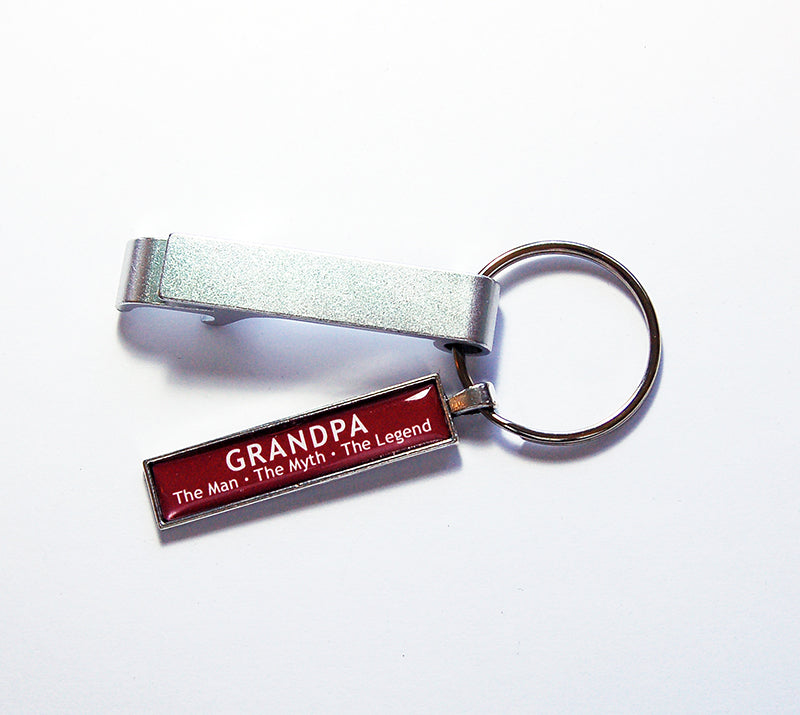 Grandpa The Man Keychain Bottle Opener - Kelly's Handmade