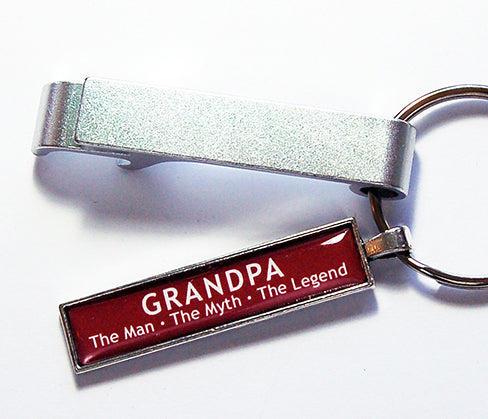 Grandpa The Man Keychain Bottle Opener - Kelly's Handmade
