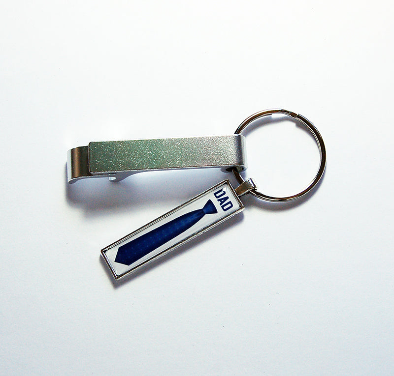 Dad Necktie Keychain Bottle Opener - Kelly's Handmade