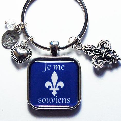 Je me souviens Quebec Keychain - Kelly's Handmade