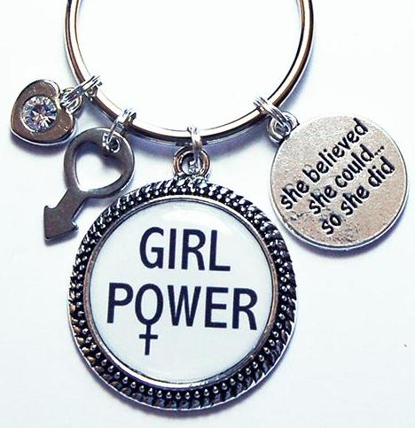 Girl Power Keychain - Kelly's Handmade