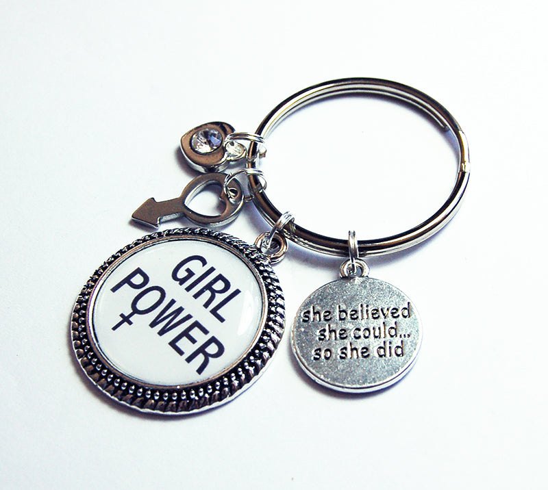 Girl Power Keychain - Kelly's Handmade