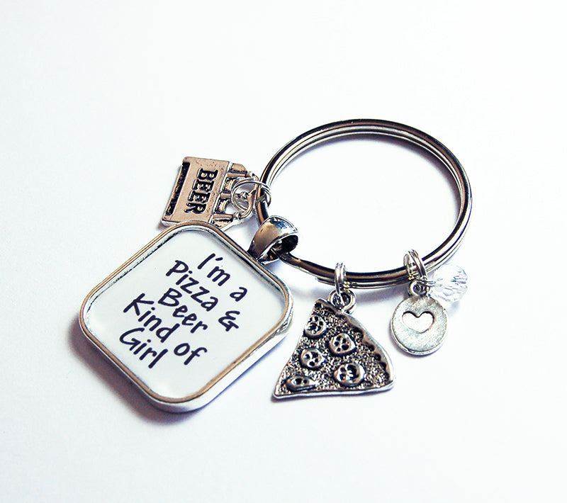 Pizza and Beer Keychain - Kelly's Handmade