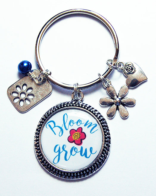 Bloom Grow Keychain with Flowers - Kelly's Handmade