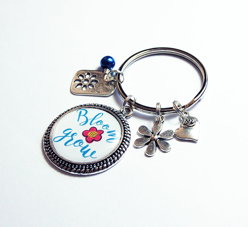 Bloom Grow Keychain with Flowers - Kelly's Handmade