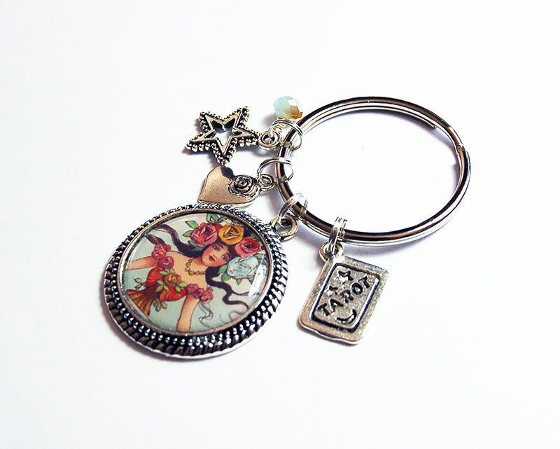 Fortune Teller Gypsy Keychain - Kelly's Handmade