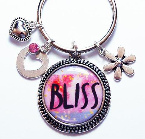 Bliss Keychain in Pink & Purple - Kelly's Handmade