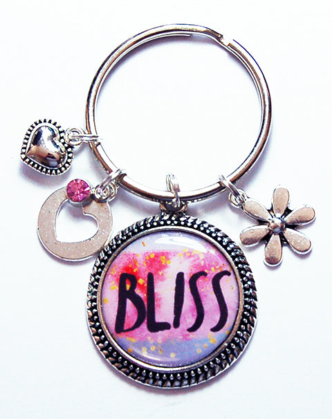 Bliss Keychain in Pink & Purple - Kelly's Handmade