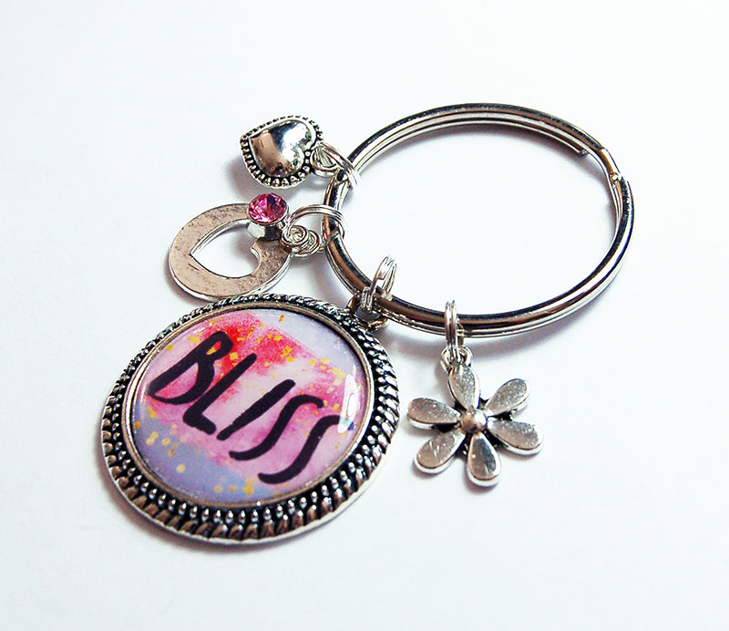 Bliss Keychain in Pink & Purple - Kelly's Handmade