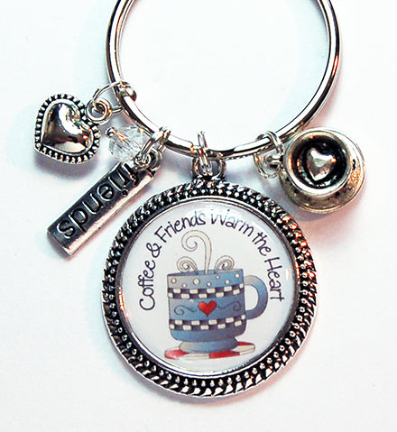 Coffee & Friends Keychain - Kelly's Handmade