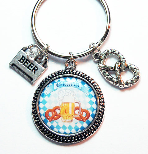 Beer & Pretzels Keychain - Kelly's Handmade