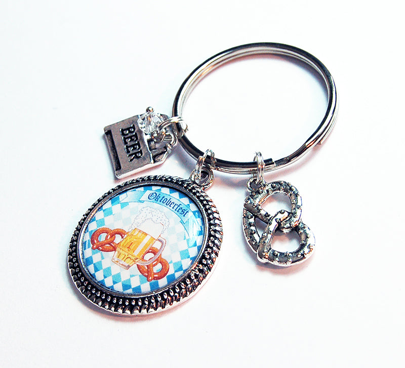 Beer & Pretzels Keychain - Kelly's Handmade