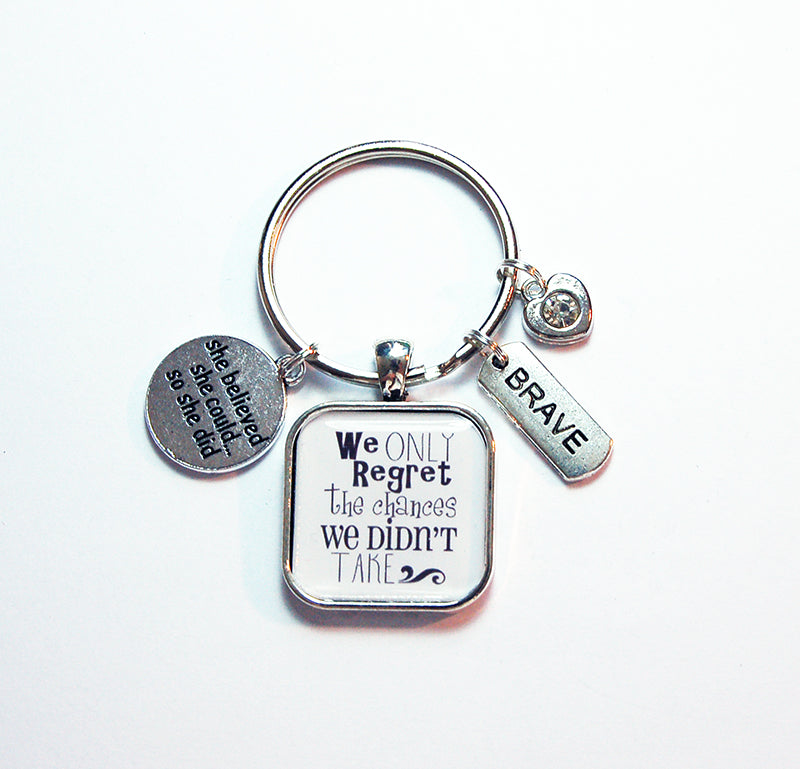 We Only Regret Keychain - Kelly's Handmade