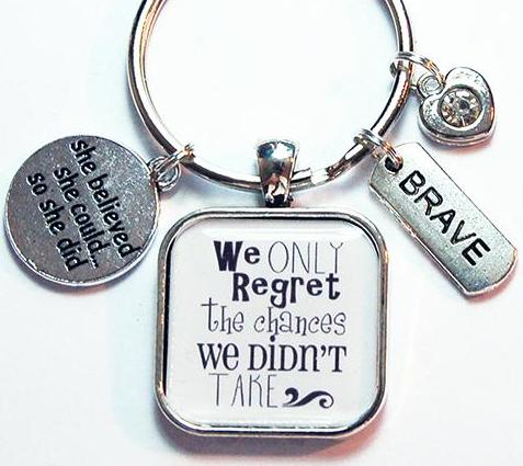 We Only Regret Keychain - Kelly's Handmade