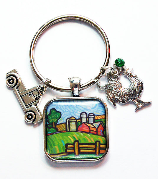Farm Country Keychain - Kelly's Handmade
