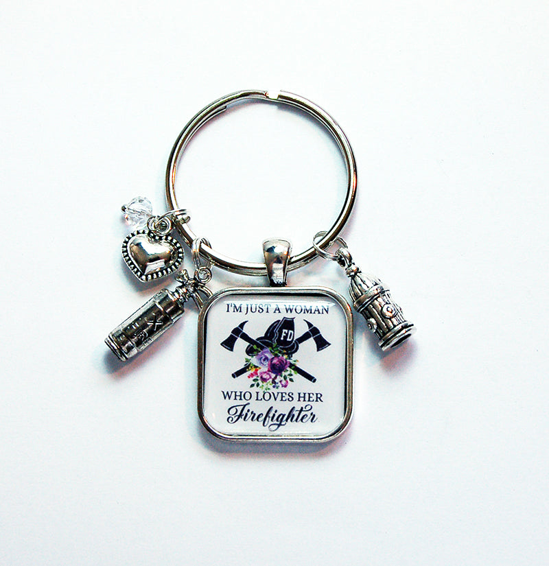 Firefighter's Wife Keychain - Kelly's Handmade