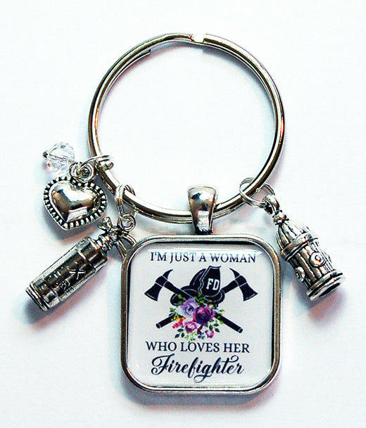 Firefighter's Wife Keychain - Kelly's Handmade